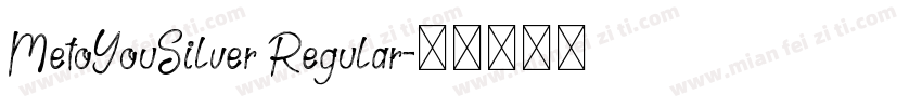 MetoYouSilver Regular字体转换